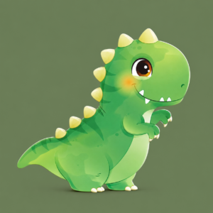 Figurine baby Dino vert